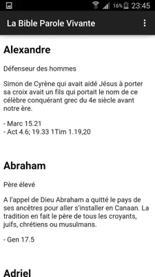 La Bible Parole Vivante android App screenshot 1